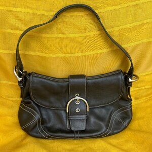 Soho Black Leather Coach Purse